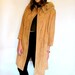 Vintage 60s Suede Coat with Fur Collar