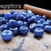 Sapphire Gemstone Beads - 7mm Faceted Rondelle Spacer Beads (4 pcs) for Earrings, Necklace, Jewelry