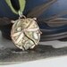 Dragonfly Lotus necklace hand painted handmade with suede lace sterling silver findings