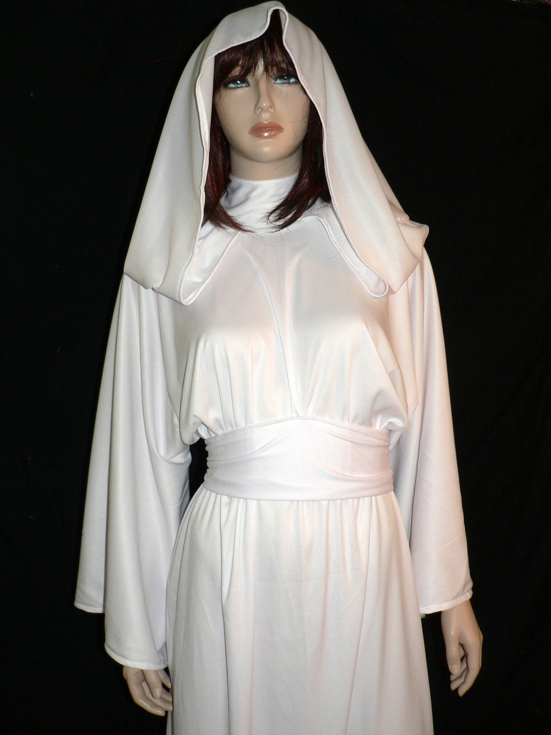 white cosplay leia Princess dress
