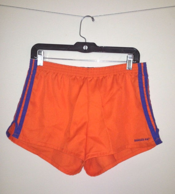 Retro running shorts / vintage jogging shorts / Orange with