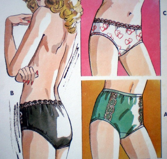Kwik Sew 718 Vintage Underwear Panties Sewing Pattern Sizes