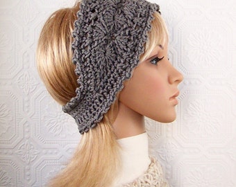 headbands womens crochet pattern winter headwrap, Crochet  gray crochet    headband, ear warmer