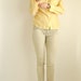 Yellow Stripey 70s Blouse