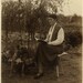 Vintage Photo "Reading with Buster", Photography, Paper Ephemera, Snapshot, Old Photo, Collectibles - 0058
