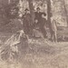 Outdoors Edwardian Family- Wandering in the Woods- 1900s Vintage Photograph