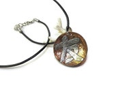 Calligraphy Pendant in Silver and Copper- Unisex, Friendship P108