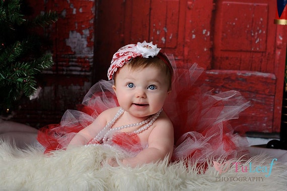 Christmas Candy Cane Tutu in Red and White