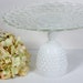 Vintage cake stand cupcake stand dessert pedestal stand decorative glass plate hobnail milk glass wedding decor