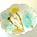 RESERVED FOR ANNE Ceramic Serving Bowl Queen Annes Lace and hosta design