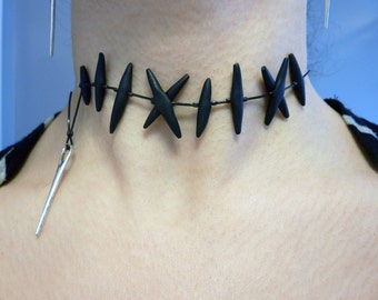 Zombie Stitch Necklace in All Sewn Up - Weirdly Cute Halloween Jewelry