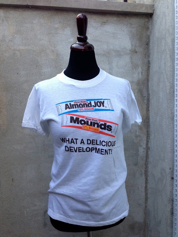 vintage ALMOND JOY & MOUNDS Promotional Shirt 1970's