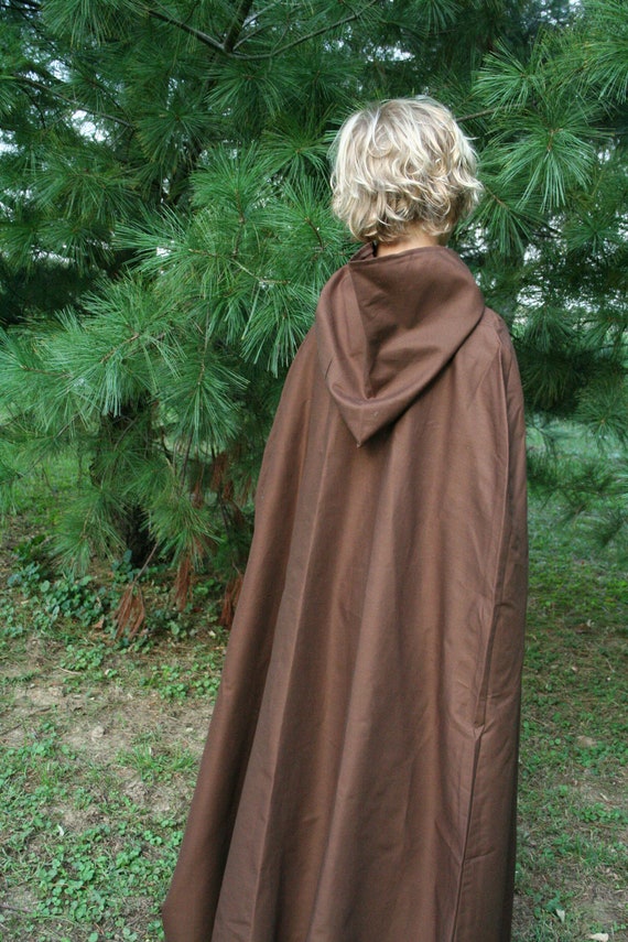 Dark Brown Cloak Youth Hooded