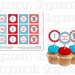 Personalized Printable DIY Dr. Seuss Thing 1 and Thing 2 Twins Happy Birthday Cupcake Toppers