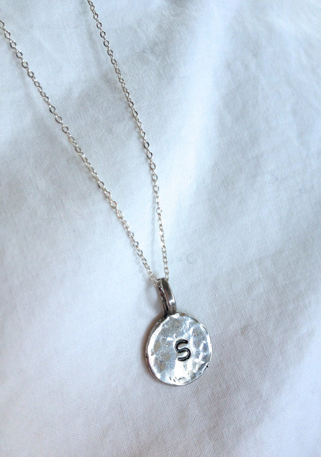 Adjustable 1 Sterling Silver Initial Charm by