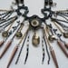 Evil Eye & Spikes Statement Necklace. Neo-Victorian Steampunk Bib Necklace.