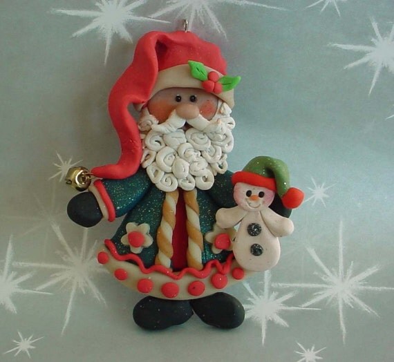 polymer clay milestone old world santa christmas ornament polymer clay milestone old world santa christmas ornament