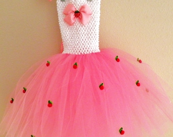 Strawberry Tutu Dress Costume Toddler Girls Birthday Tutu Outfit 1st 2nd 3rd 4th 5th