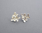 Cherry blossom Studs Earrings, silver earrings, stud earrings, cherry blossom jewelry, cherry blossom Jewelry