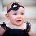 Skull Baby Headband with Black Chiffon Rosette / Punk Baby / Photo Prop / Custom Made, Infant, Baby, Toddler, Adult / Item 25000