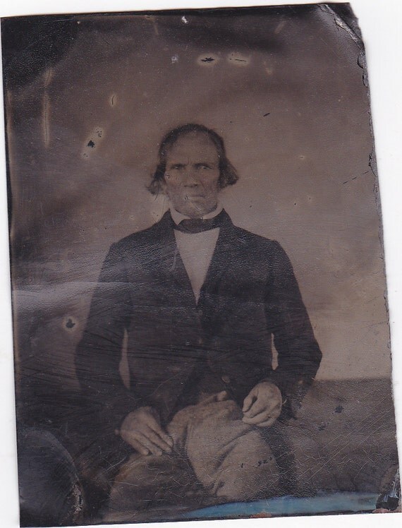 Old-Man-Bulge Tintype Photo of Old Man W/ Strange Bulge by IllusionPhotography