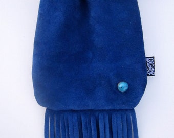 Blueberry Turquoise Pie Loopyq Neck Pouch, Medicine Bag, Tobacco Pouch, Hipbag, FannyPouch