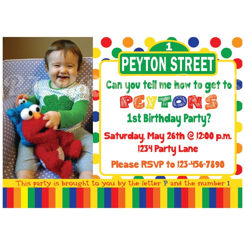 Sesame Street Invitation 9