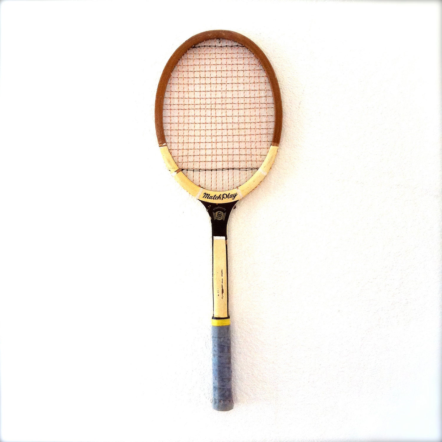 Vintage wooden tennis racket