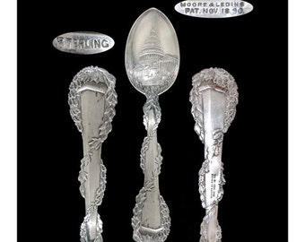 Antique Sterling Silver Capitol Building Washington D. C. Souvenir Spoon