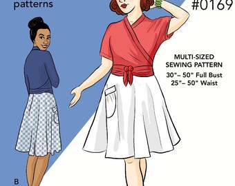 Wrap Circle Skirt 1960s Sewing Pattern Butterick #3768