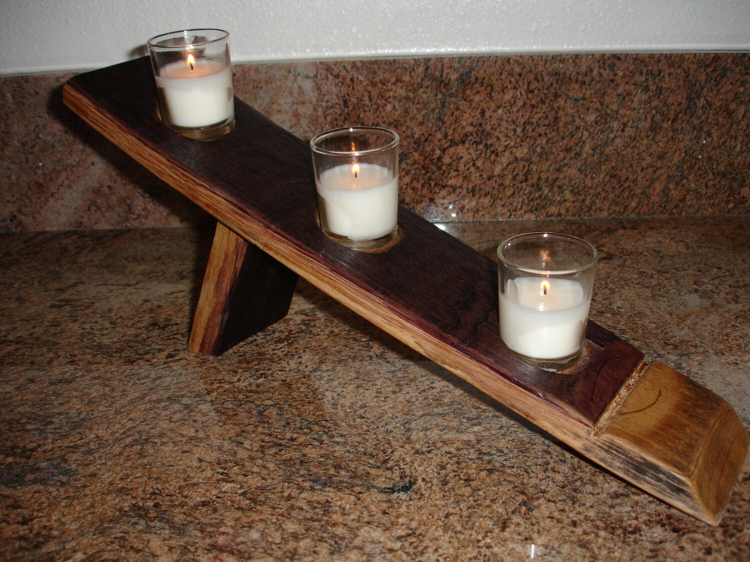 Wine Barrel Candle Holder by WineyGuys on Etsy