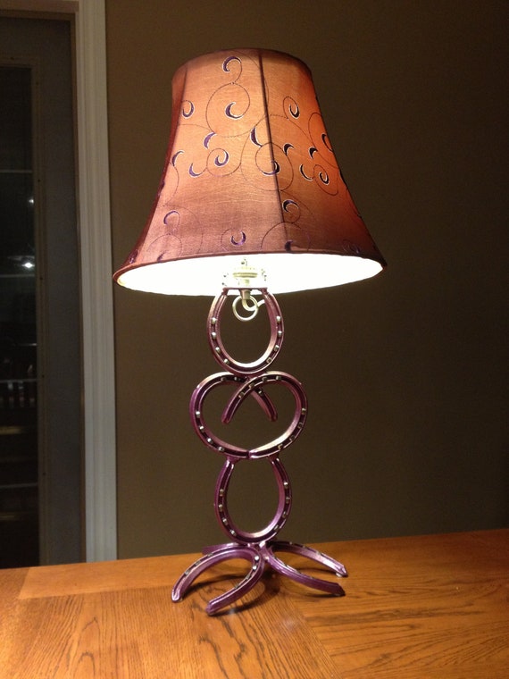 Items similar to Handcrafted Horseshoe Lamps on Etsy