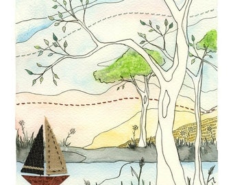STUDIO SALE Boat Race - Original Painting