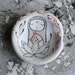 Beach Pottery Jizo Bodhisattva Icon - Jizo with Lotus Flower and Plants