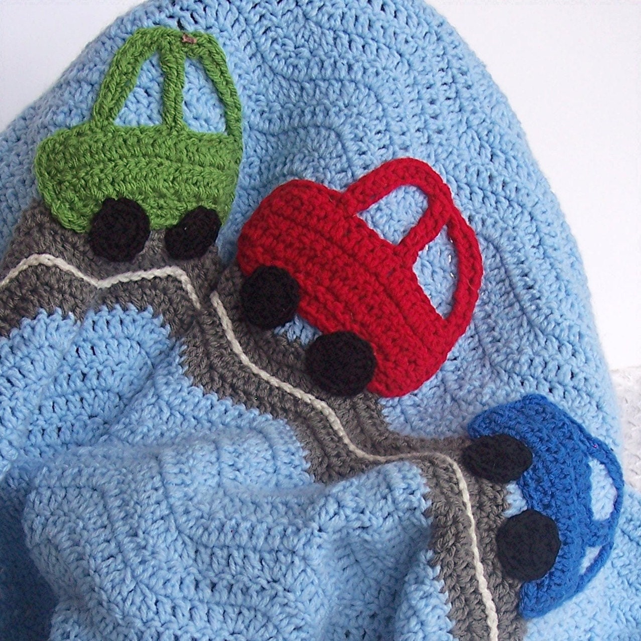 Crochet Cars Ripple Blanket A Baby Boy Ripple by puddintoes