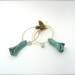 Long turquoise gold hoop earrings- Jewelry for woman- turquoise gem stone floral jewel - BOHO- new season