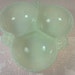 SALE Vintage CUSTARD GLASS Relish Dish 3 Sections Cream Colored Milkglass Milk