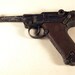 WWII 9mm Luger, metal cap gun, rare, Made in England, 1950s