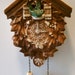 RESERVED FOR TROY Vintage McCoy Cuckoo Clock, wall pocket, brown and green, circa 1950