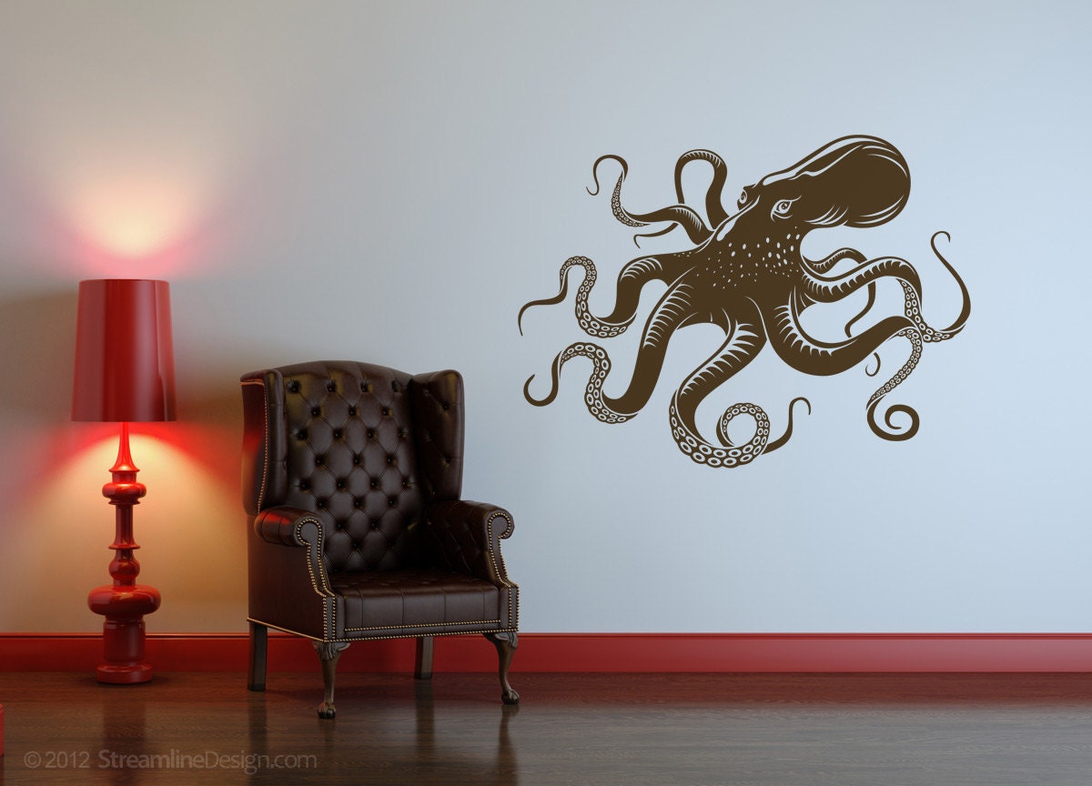 Yet Another Giant Octopus Removable Vinyl Wall Art nautical