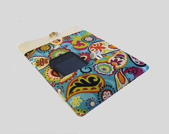 15" Chromebook sleeve, Dell XPS 15" case, 15" Lenovo Ideapad Thinkpad cover, Acer Aspire, 15" Asus Case, 15" Laptop sleeve, Paisley
