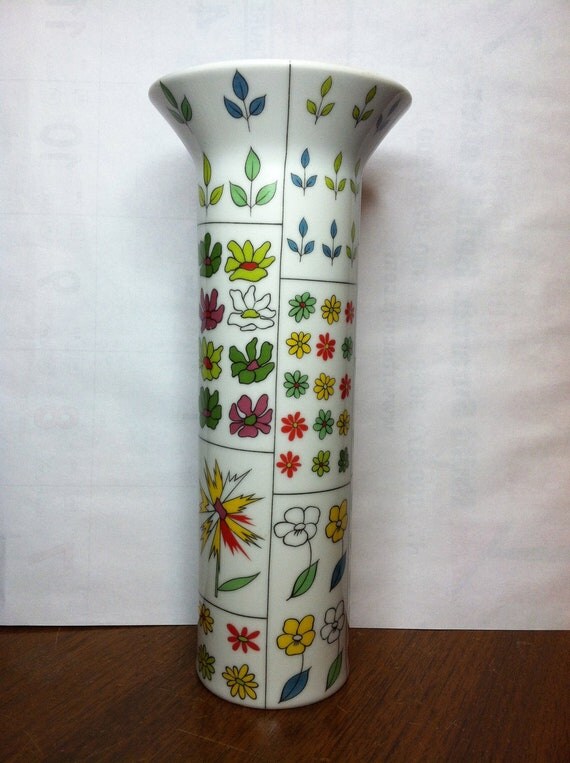 Vintage 60s Rosenthal Studio Flower Vase Design Emilio Pucci