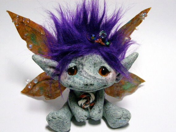 OOAK Stone Fall Fairy Princess Trollfling Troll doll