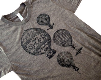 Hot Air Balloon T-Shirt - Vintage Balloons Mens T-Shirt - Available in sizes S, M, L, XL