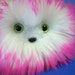 Floople -- Weird Plush -- Hot Pink, White, and Lime Green -- Stuffed Monster