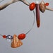big hoop earrings with natural seeds and sea urchin - ethnic jewelry - natural earrings - bohemian chic