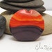 Fiamma - Handmade Lampwork Glass Focal Bead - Orange & Purple - SRA