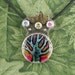 Lilac and Pink Dawn TREE Pendant - Sterling, Enamel and Stone - OOAK