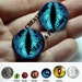 Glass Eyes - 24mm - One Inch Blue Dragon Glass Taxidermy Eyes Cabochons for Steampunk Jewelry and Pendant Making