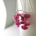Earrings, Handmade Jewelry, beaded earrings - Staggering Fuchsia Coins